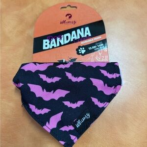 Whimsy Black and Pink Bat Dog Bandana